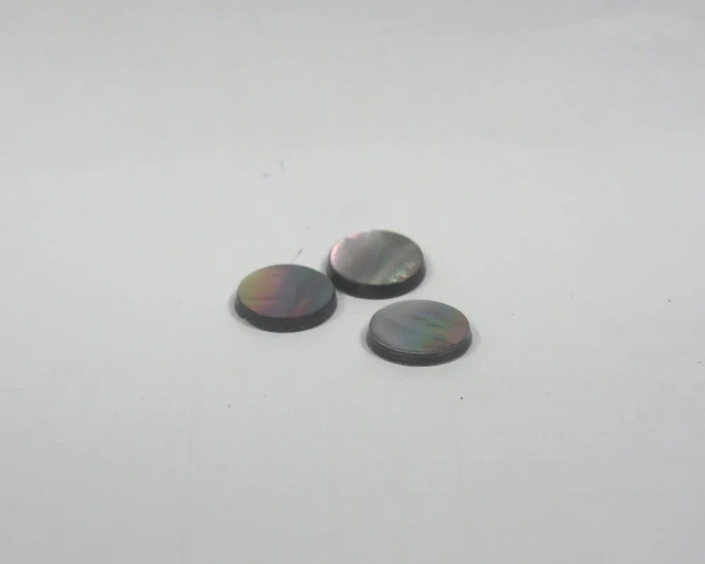 Finger button inlay black (Package of 3)